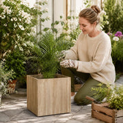 Planter Sonoma Oak 40x40x40 Cm Wood Material