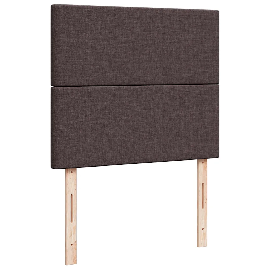 Giroletto a Molle con Materasso Marrone Scuro 120x190cm Tessuto 3293903
