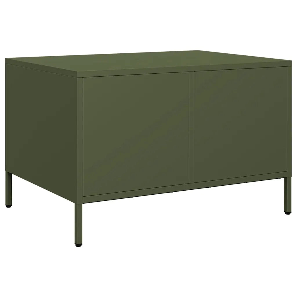 Mobile TV Verde Oliva 68x50x43,5cm in Acciaio Laminato a Freddo