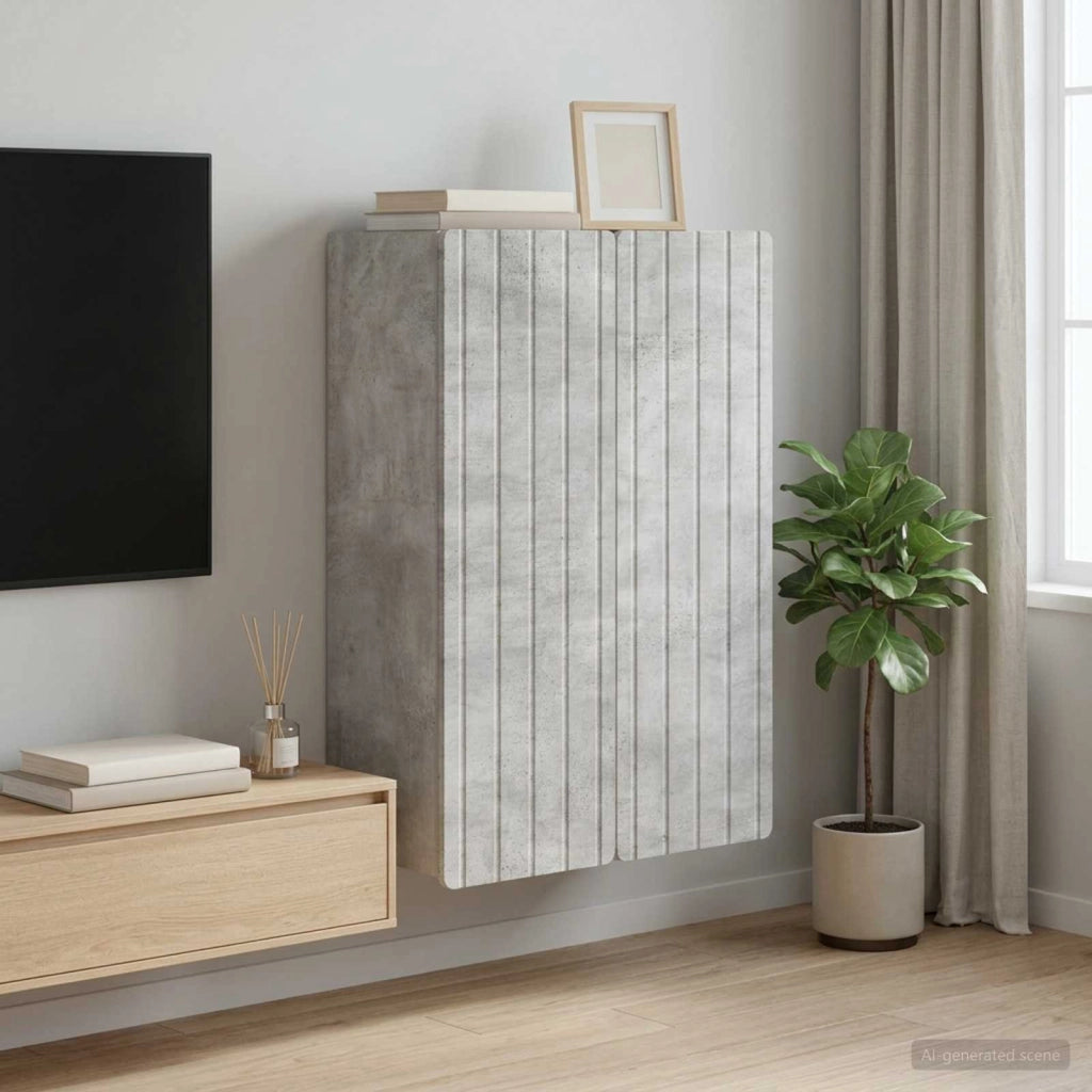 Mobiletto a muro Grigio Cemento 66 x 34,5 x 92 cm 898228