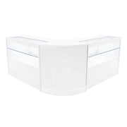 Set Banconi Bianco Selene LED C1200 CM60 con Serratura e Vetrina Espositiva