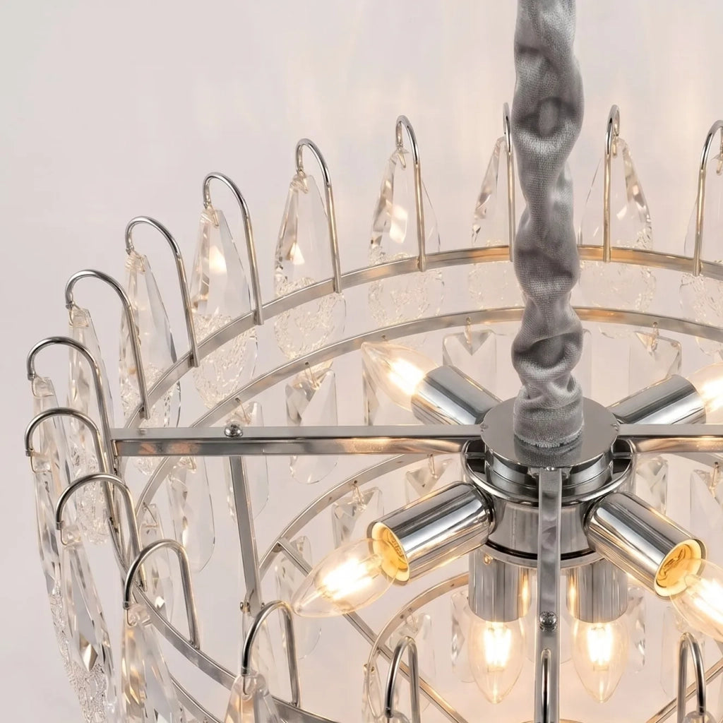 Lampada A Sospensione In Cristallo Swe079-cp 50cm Chrom