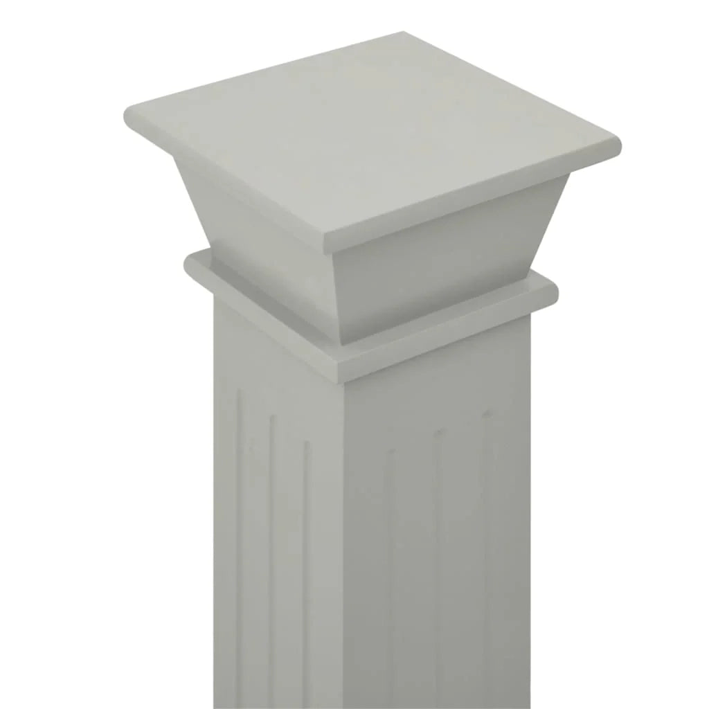 Portavasi classico a colonna quadrata 17 x 17 x 66 cm grigio MDF 02_0045032