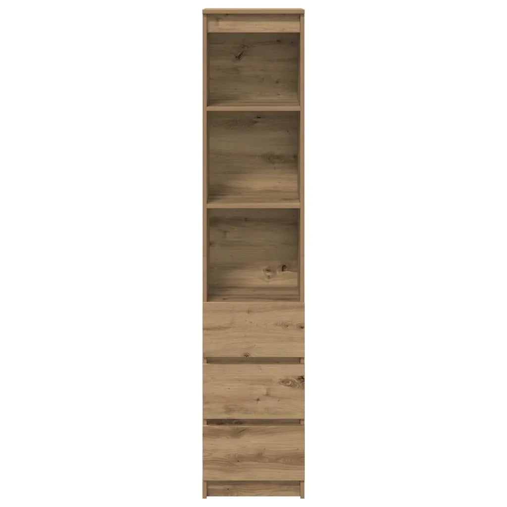 Credenza Alta Rovere Artigianale 37,5x35x180 cm in Truciolato