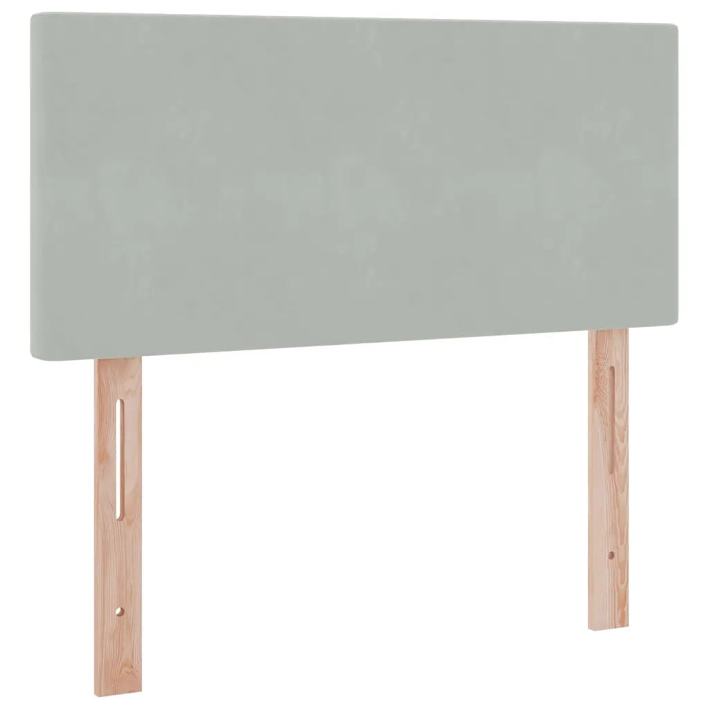 Letto con Contenitore Grigio chiaro 90 x 200 cm Velluto