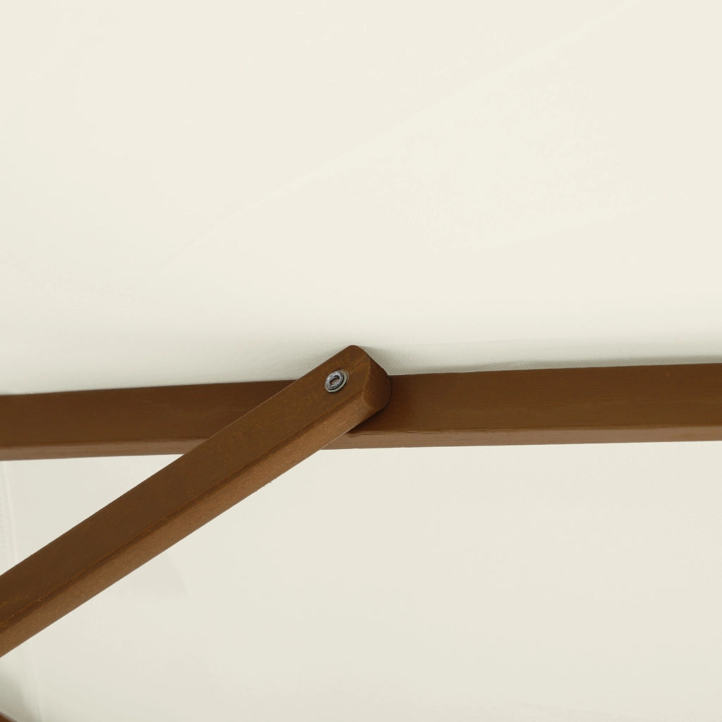 Parasole ? 250 cm; parasole con meccanismo di tirare cavi Balcone Parasole da spiaggia Parasole in bambù Impermeabile da mercato Protezione solare per balcone Giardino patio bianco