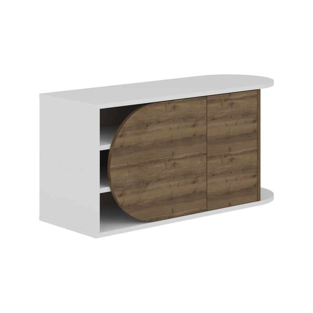 Mobile Portascarpe Kyle, Scarpiera 8 Paia, 104x37x50h cm Marrone Noce