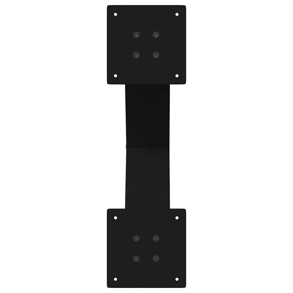 Gambe per tavolo da pranzo a forma di X 2 pz nere 60x(72-73) cm in acciaio 4012972