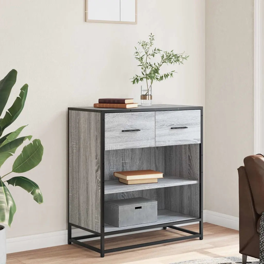 Credenza Grigio Sonoma 68x35x76 cm in Legno Multistrato 848987