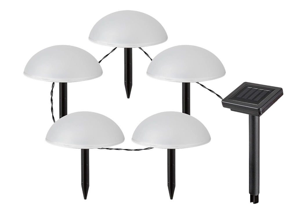 Luci da giardino solari LED 1W Treppio nere Rabalux