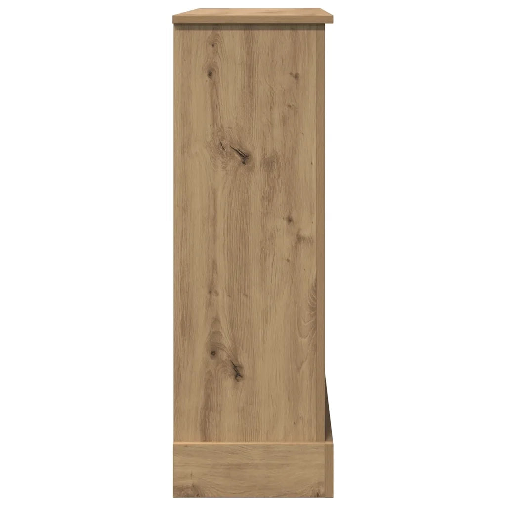 vidaXL Cornice per Camino Rovere Artigianale 90x30x90 cm Truciolato