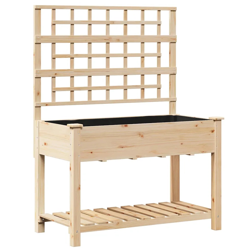 Vaso da giardino con lo scaffale Beige 115 x 60,5 x 153 cm 42006571
