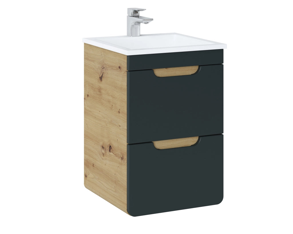 Mobile sottolavabo 40 cm 2 cassetti Aruba Cosmos 40 x 59 x 41 cm