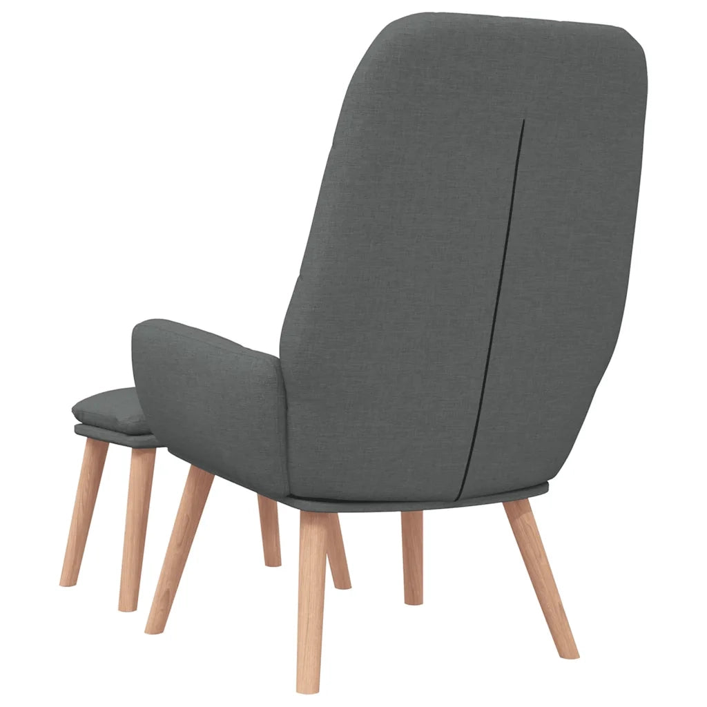 Poltrona Relax con Poggiapiedi Grigio Chiaro in Tessuto 3315150