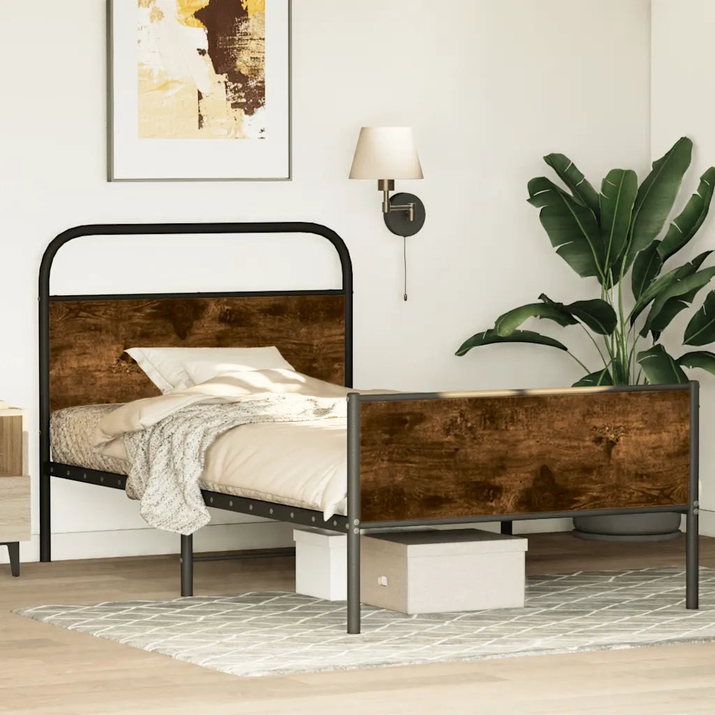 vidaXL Giroletto senza Materasso Rovere Sonoma 90x190 cm in Truciolato