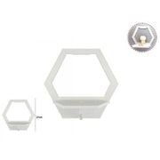 Trade Shop - Mensola Legno Bianco Esagonale 27cm Arredo Casa Cameretta 70200 Scaffale Parete -