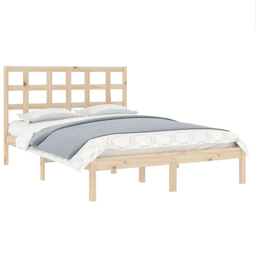 Giroletto-Struttura Letto in Legno Massello 135x190 cm Double 504297