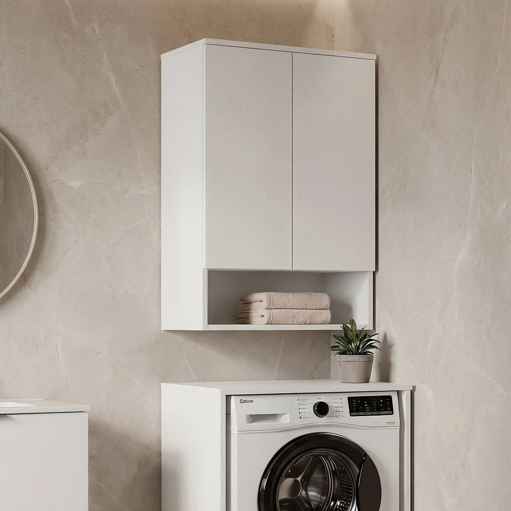 Mobile da bagno "Bosco Lume 70" - 70 x 36 x 100 cm - Bianco opaco