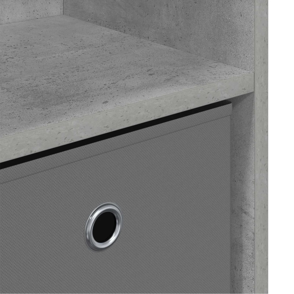 Credenza con cassetto Grigio cemento 88,5 x 27,5 x 63,5 cm