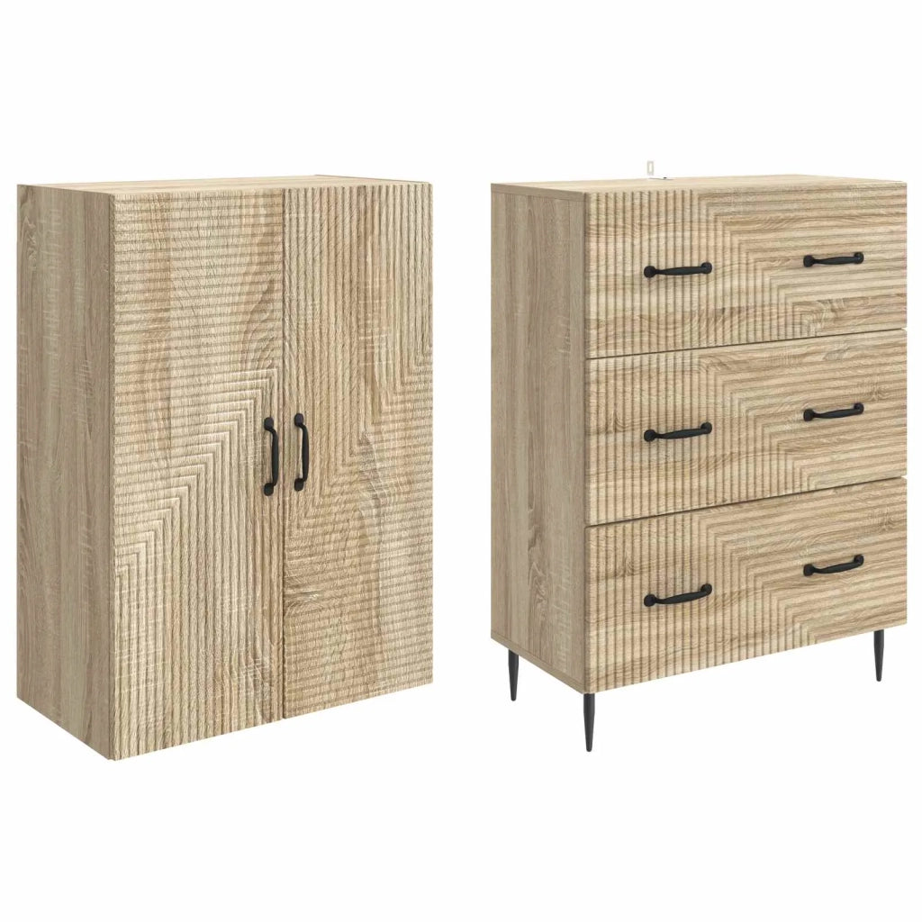 Set di armadi 2 pcs Rovere Sonoma 66 x 34,5 x 90 cm