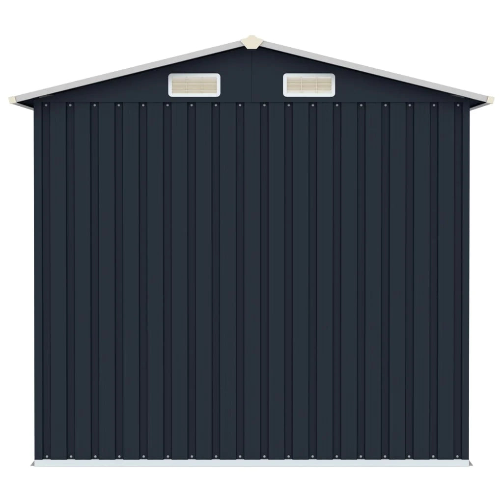 Casetta da giardino cabina ripostiglio casetta da esterno robusta casetta per attrezzi 205 x 129 x 183 cm acciaio zincato antracite 02_0022207