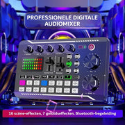Mixer Audio per Streaming Live, YouTube, PC, Studio di Registrazione e Giocattoli con Bluetooth Stereo F988