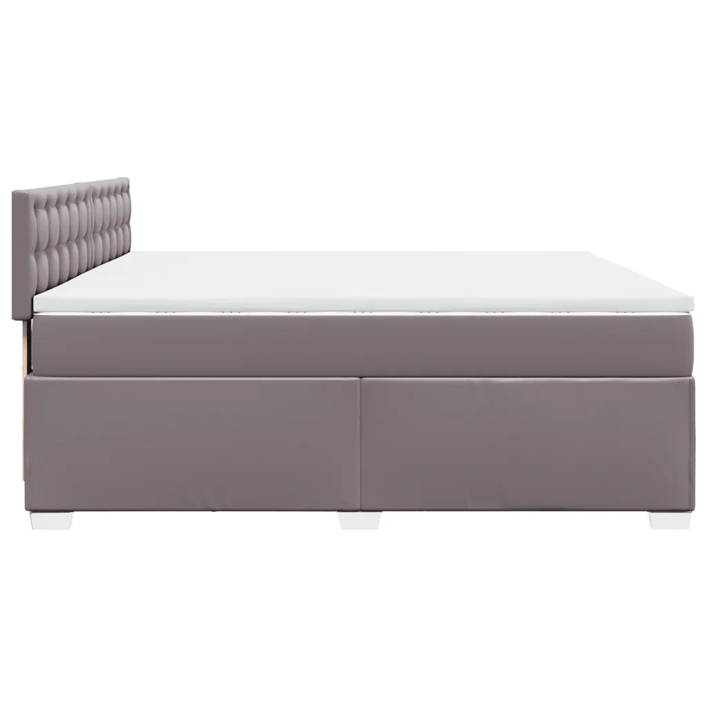Giroletto a Molle con Materasso Grgio 200x200 cm in Similpelle