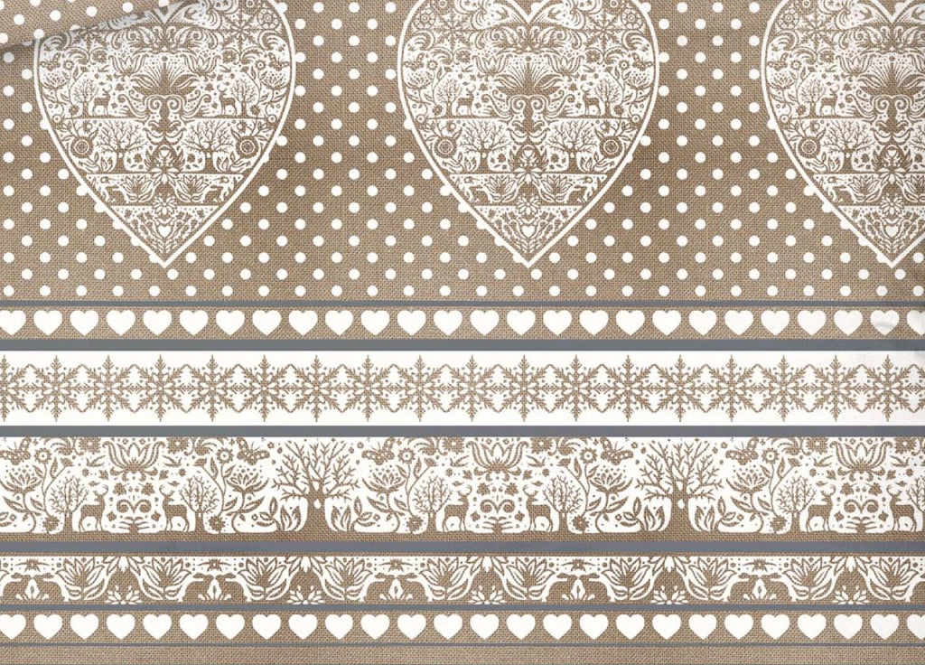Trapunta Piumone Invernale Linea Pensieri Delicati Disegno New Tirolo - Singolo - Beige