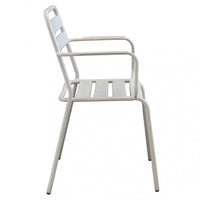 Sedia Bristol Impilabile 51x52x81 h cm in Acciaio Tortora