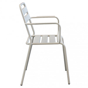 Sedia Bristol Impilabile 51x52x81 h cm in Acciaio Tortora