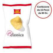Patatine san carlo classica croccanti confezione da 15 pezzi da 80 grammi