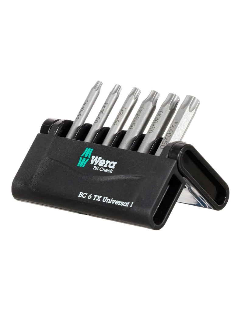 Set di inserti per avvitare WERA Bit-Check 6 TX Universal 1 (6 pezzi)