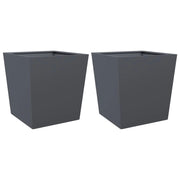 Fioriera rialzata per piante fiori giardino terrazze set da 2 50 x 50 x 50 cm acciaio antracite 02_0038988