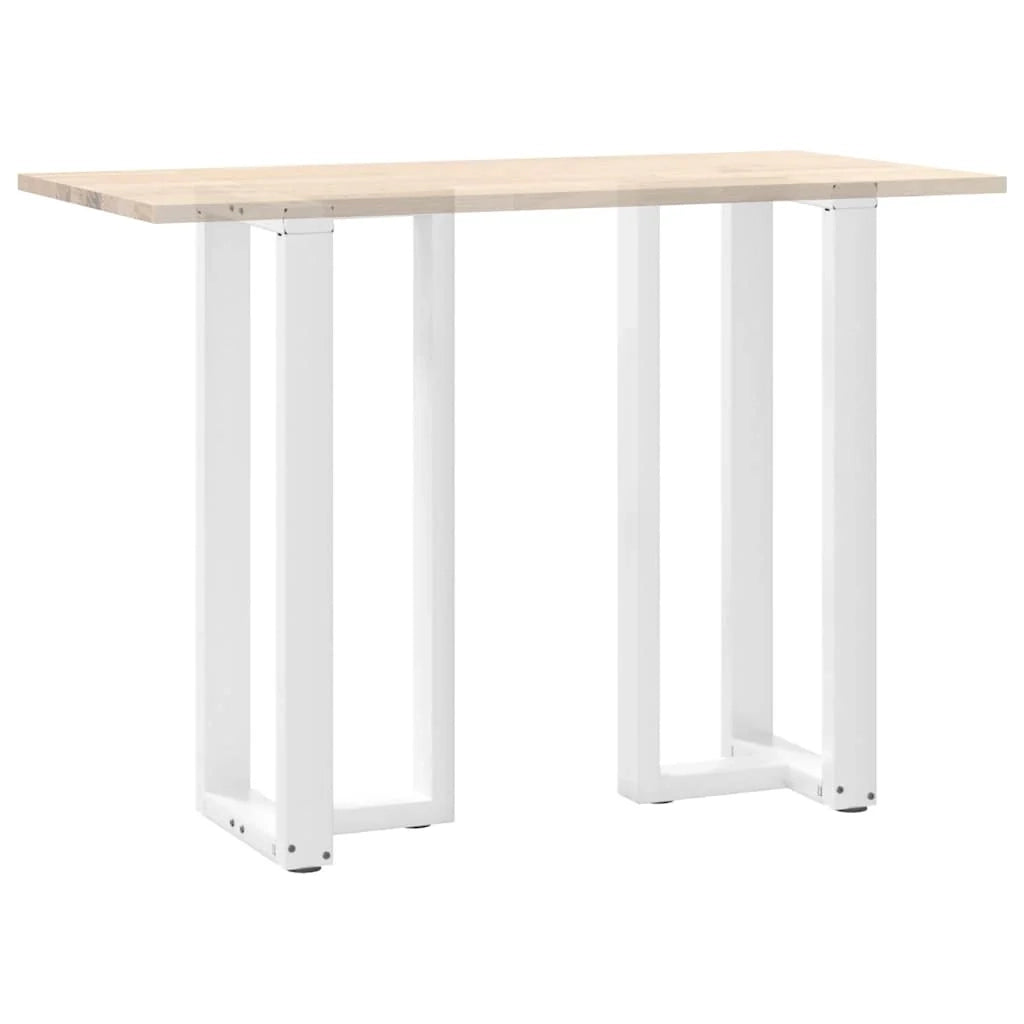 Set di 2 gambe regolabili a T per tavoli da bar per piani da 40 x 35 x 100 cm acciaio verniciato a polvere bianco 02_0057349