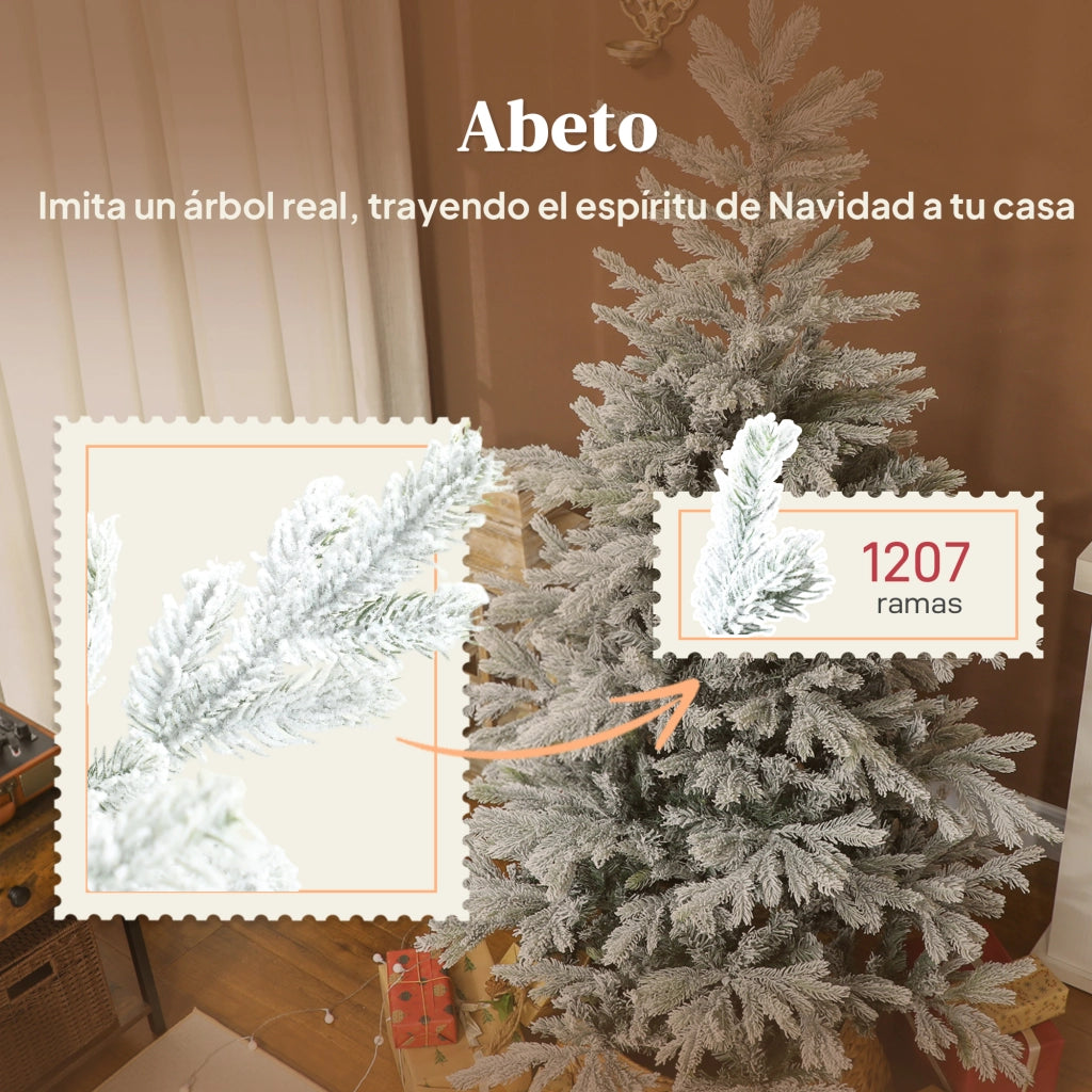 Albero di Natale ¨C zephmum ¨C Nevado 180 cm 1207 Rami Base Pieghevole