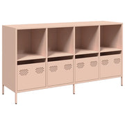 Credenza | Madia | Buffet da pranzo | Armadio da pranzo Rosa 135x39x73,5 cm in Acciaio Laminato a Freddo