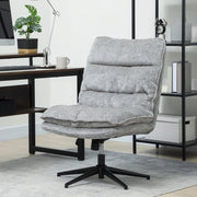 SEDIA UFFICIO girevole senza braccioli 63,5x81x96-102 cm grigio poliestere