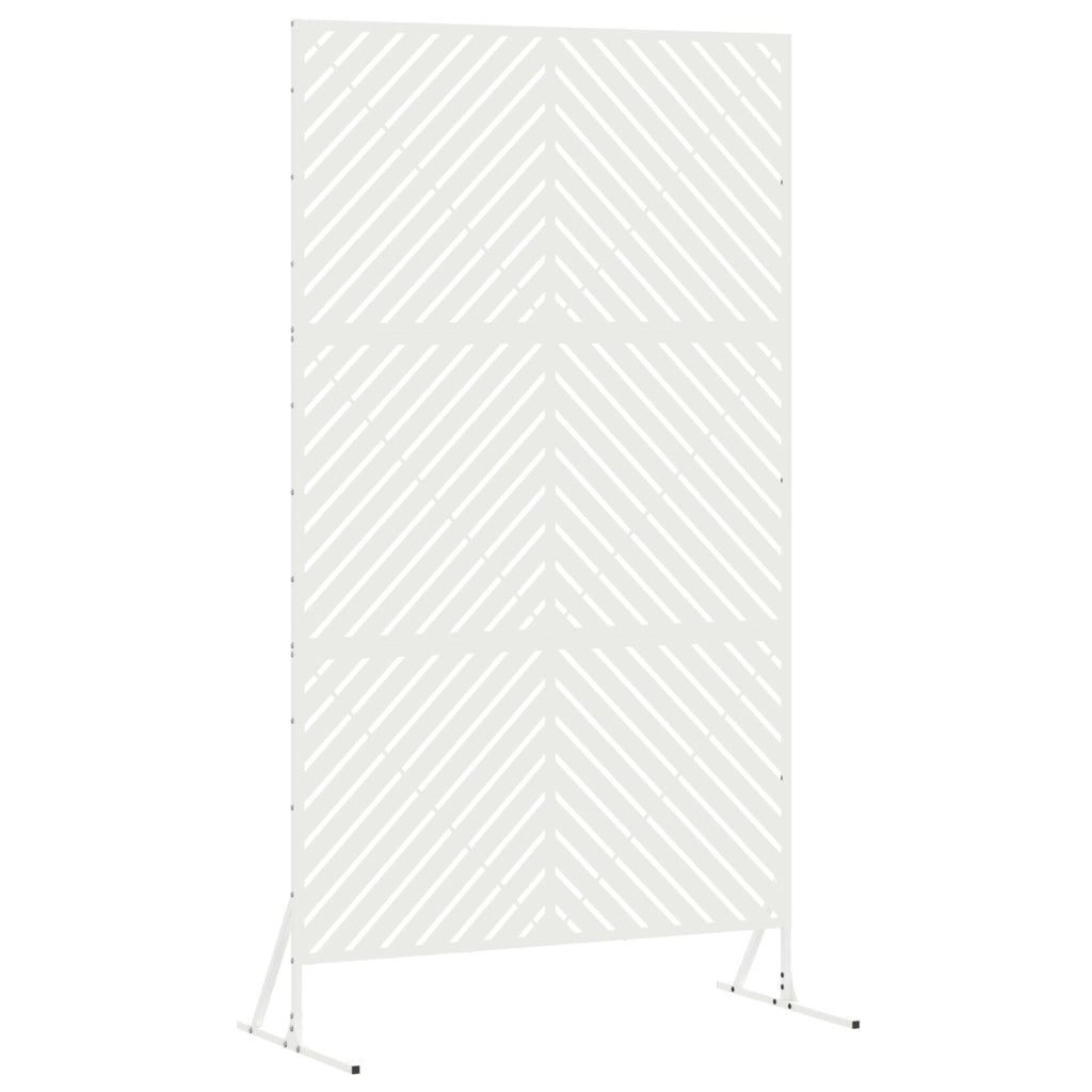 Pannello di Recinzione in Metallo Bianco Metallo Medio Durevole