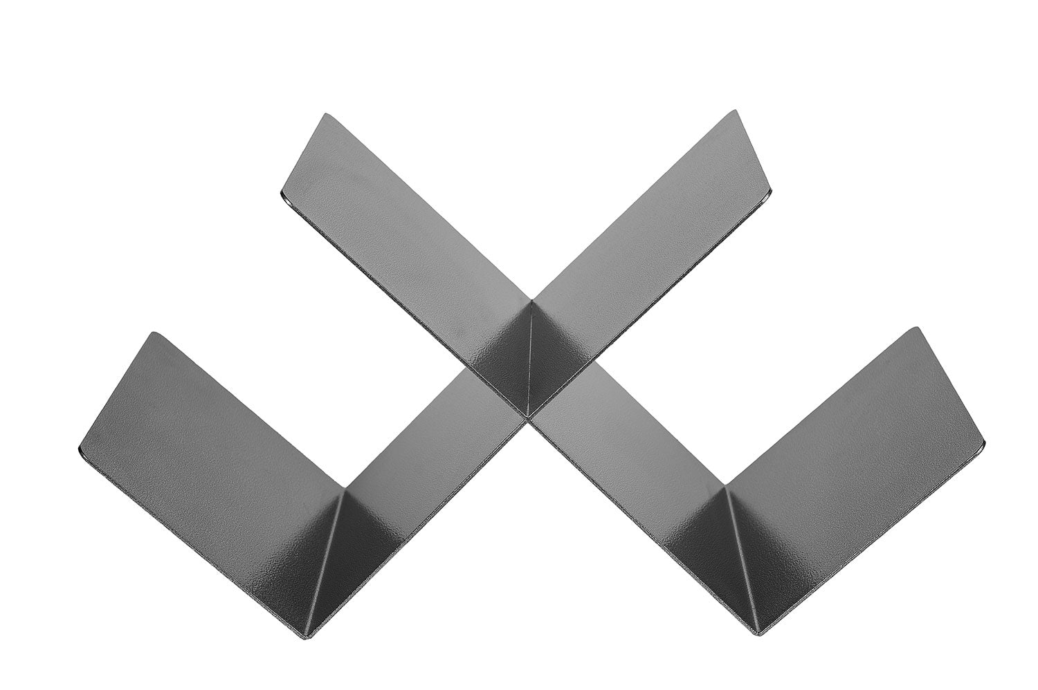 Porta Legna a Leggio 78x35x40 cm in Ferro Verniciato Grigio Martellato