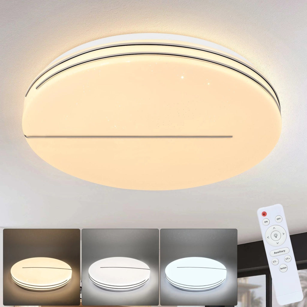 ZMH Lampada da soffitto a LED con design a cielo stellato per cucina - Illuminazione bianca calda con telecomando