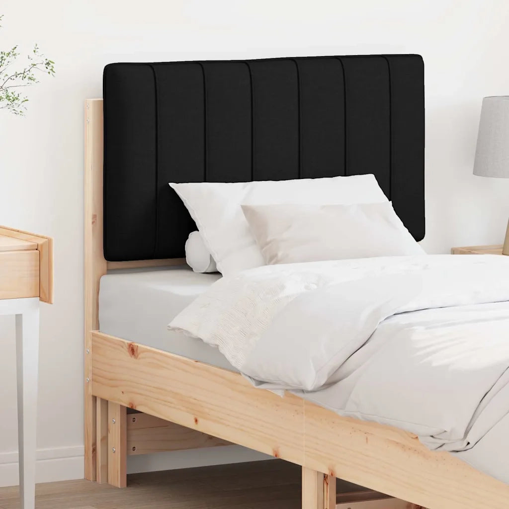 Testiera imbottita-Testiera con Cuscini-Testata Marrone e Nero 75 cm Pino massello 935228