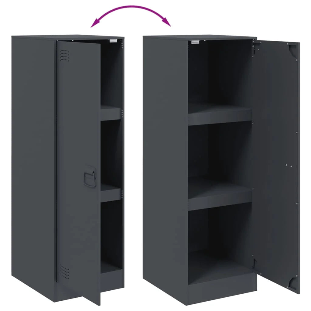 Buffet credenza cassettiera armadio mobile contenitore organizer per cucina soggiorno salotto 34,5 x 39 x 107 cm acciaio antracite 02_0029692