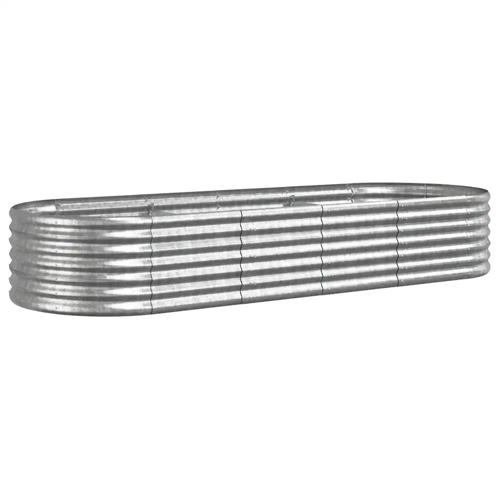 Letto Giardino Acciaio Zincato 224x80x36cm Argento 318922
