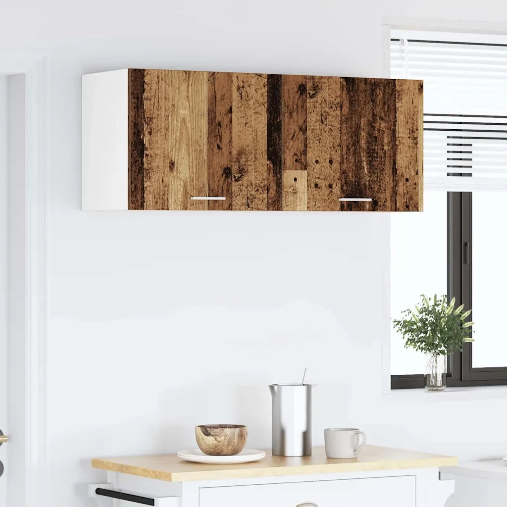 Armadio pensile con porta Legno Antico e Bianco 50 x 31 x 40 cm 884158