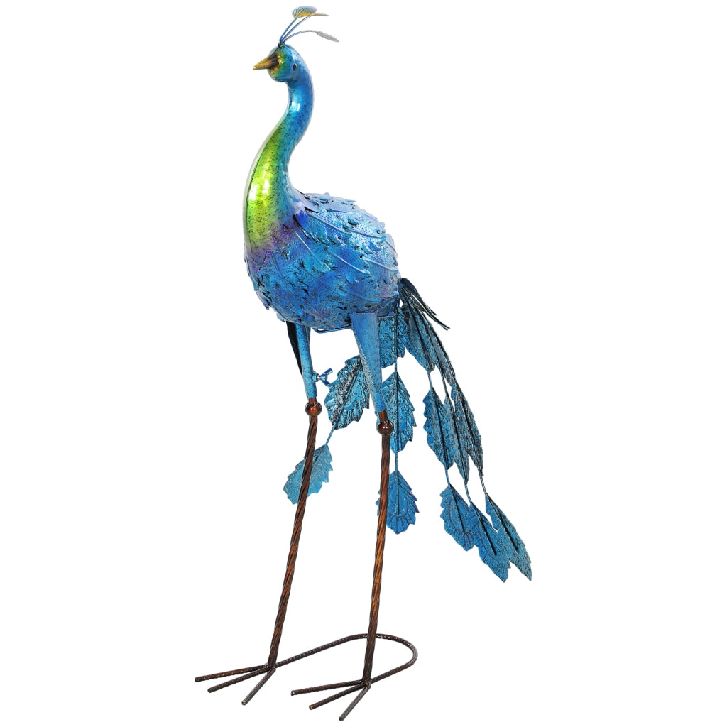 Statua Pavone Giardino ¨C zephmum ¨C Metallo Multicolore 40x43x83 cm