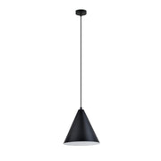 Lampada a sospensione REBEL in acciaio nero e bianco
