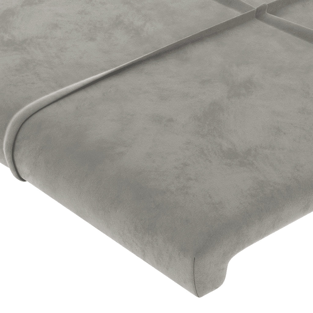 Giroletto a Molle con Materasso Grigio Chiaro 160x200cm Velluto 3143031