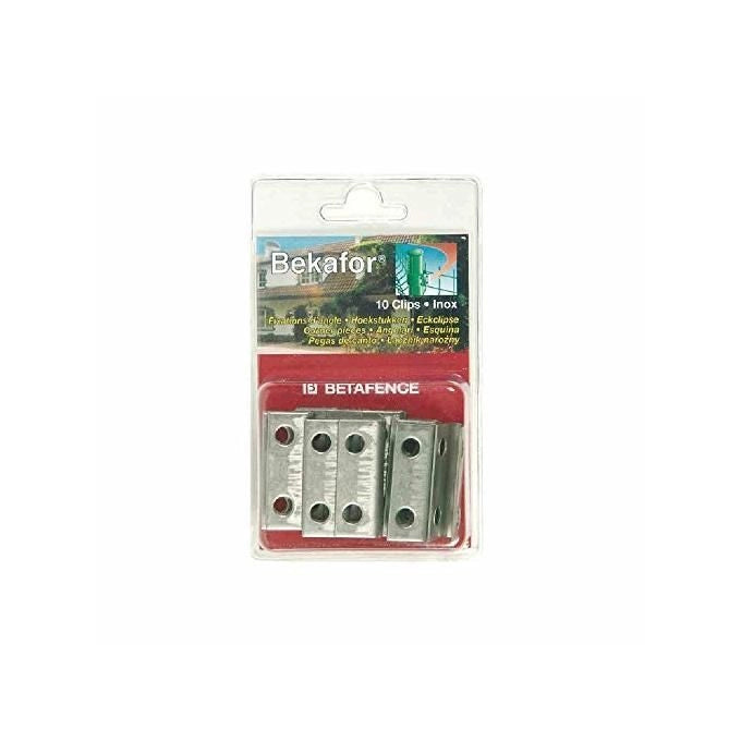 Betafence 545465 Bekafor Clip per angoli in acciaio inox fissaggio pannelli recinzione confezione 10 pz
