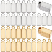 Etichette in Rame Inox 100 Stuks - Tagli Rettangolari - Gatto 1,4 mm - Giallo/Argento - Durable e Resistente