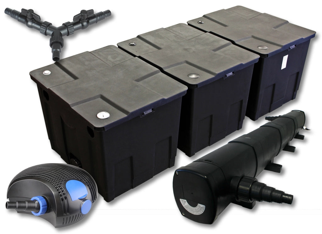 set per laghetti filtro 90000l chiarificatore 72W pompa 100W ECO